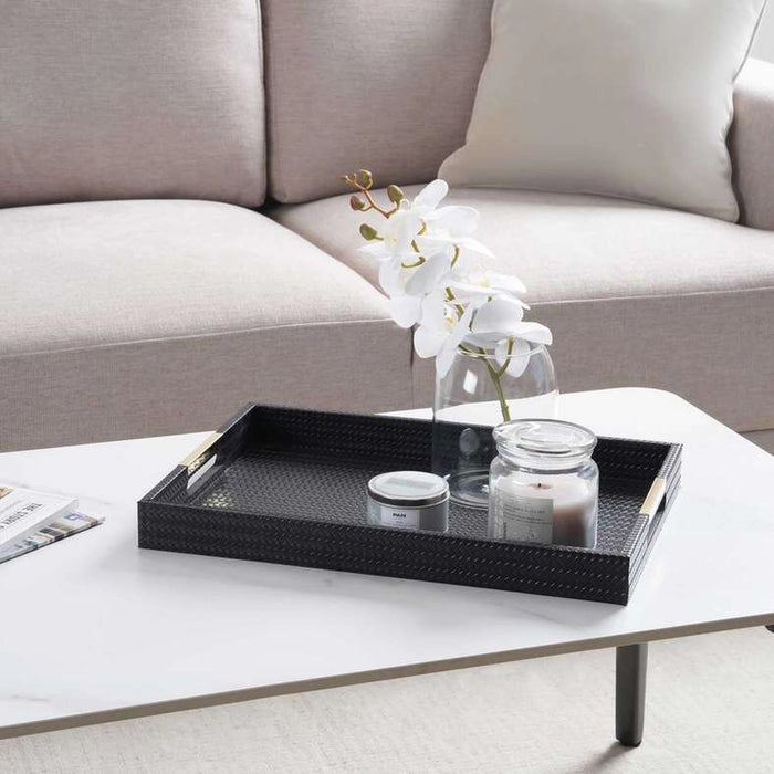 Solis Decor Tray 44X30X4.5Cm - Black