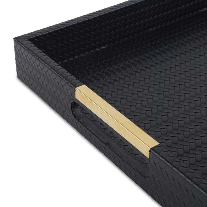 Solis Decor Tray 44X30X4.5Cm - Black