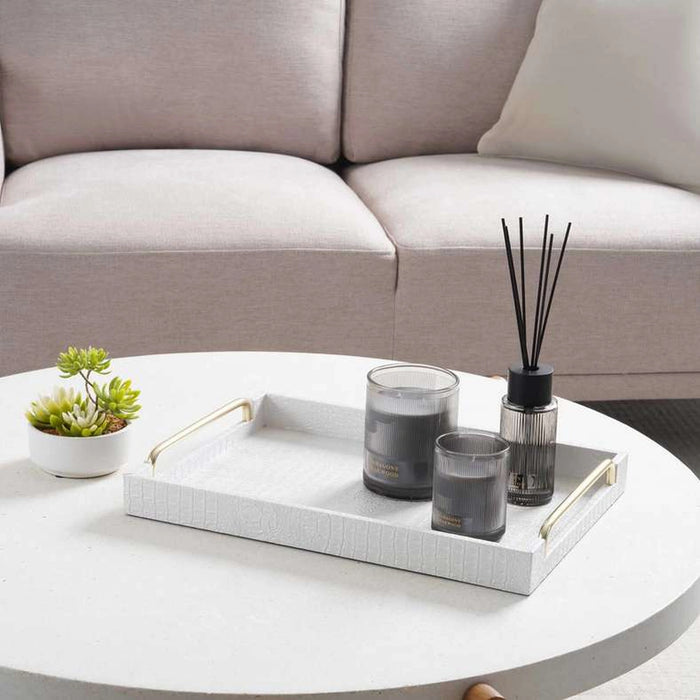 Solis Decor Tray 45X32X5.5Cm - White