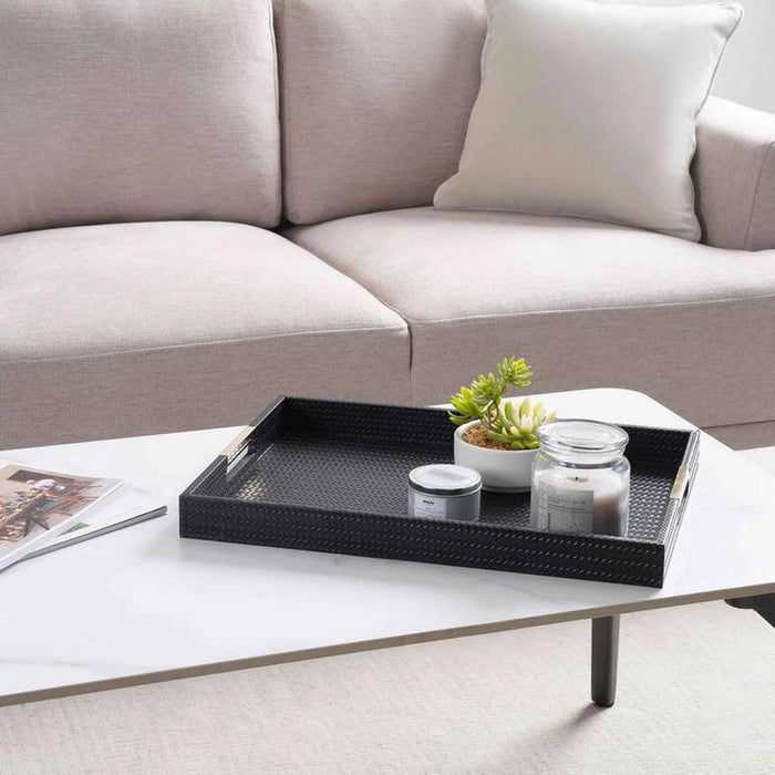Solis Decor Tray 48X34X4.5Cm - Black