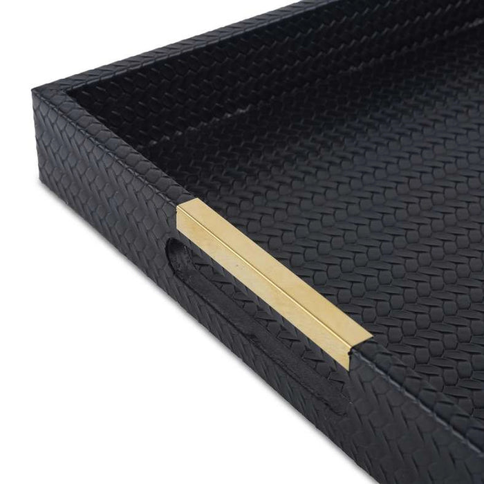 Solis Decor Tray 48X34X4.5Cm - Black