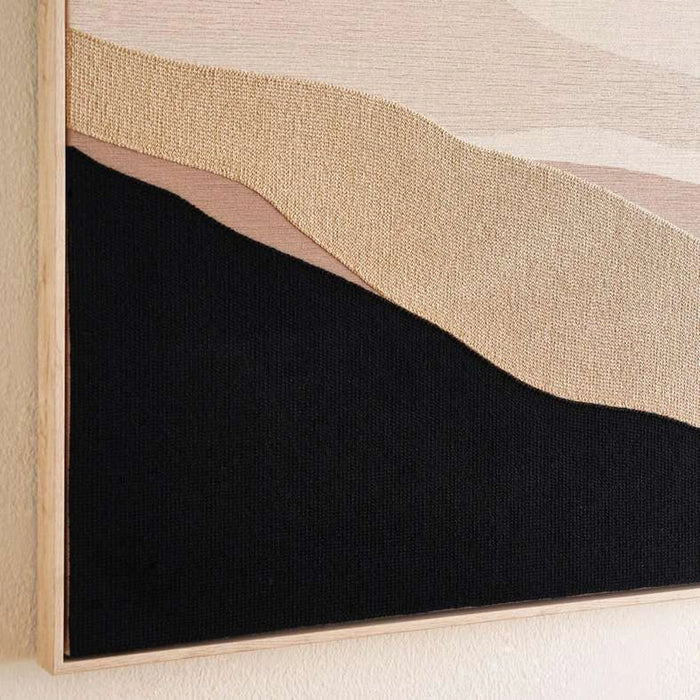 Solstice Embroidered Framed Canvas Wall Art 60X4X80Cm - Beige