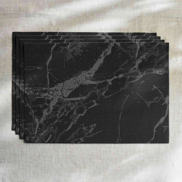 Sonama 4Piece Vinyl Placemat Set 30X45Cm - Grey