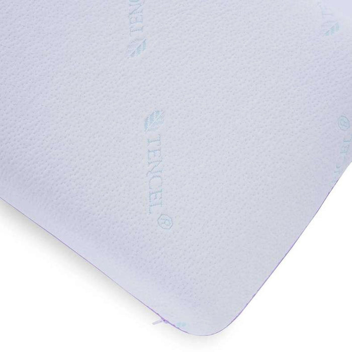 Soothing Lavender Infused Memory Foam Pillow - White Pan Home