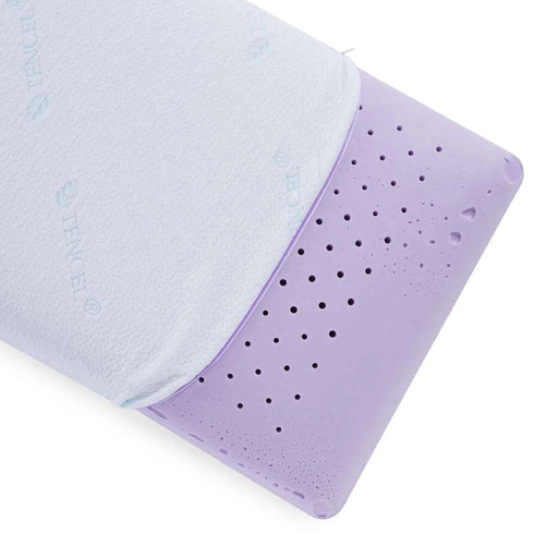 Soothing Lavender Infused Memory Foam Pillow - White Pan Home
