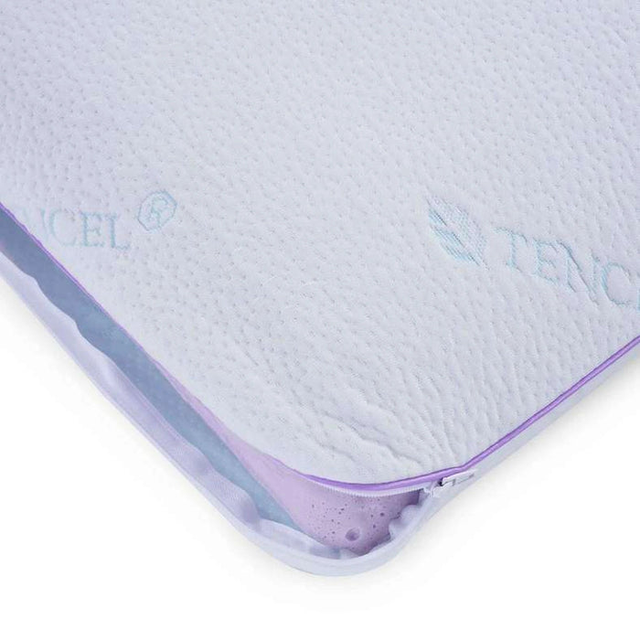 Soothing Lavender Infused Memory Foam Pillow - White Pan Home