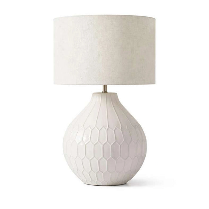 Sorrel E27 Geometric Ceramic Table Lamp 45X70Cm - Cream