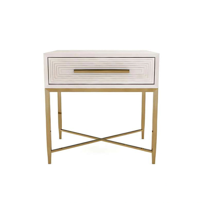 Sovanti 1-Drawer End Table - Beige