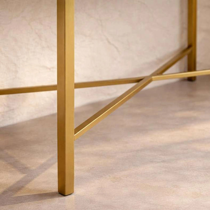 Sovanti 2-Drawer Console With Mirror - Beige