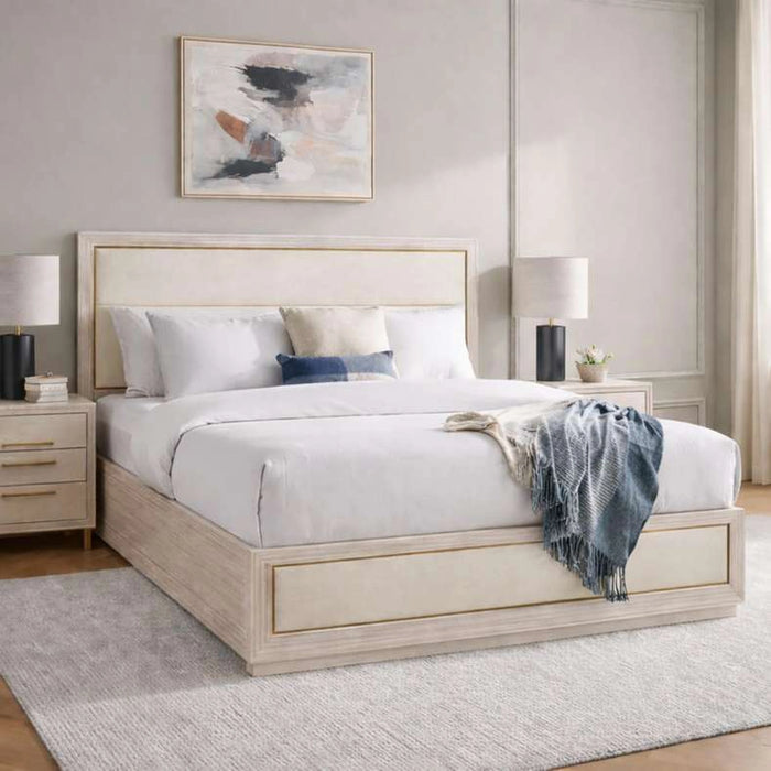 Sovanti King Bed 180X200Cm - Beige