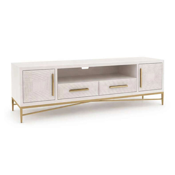 Sovanti Tv Unit Up To 75 Inch With 2 Door & 2 Drawer - Beige