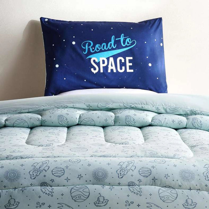 Space 2-Piece Full Comforter Set 160X240Cm- Blue