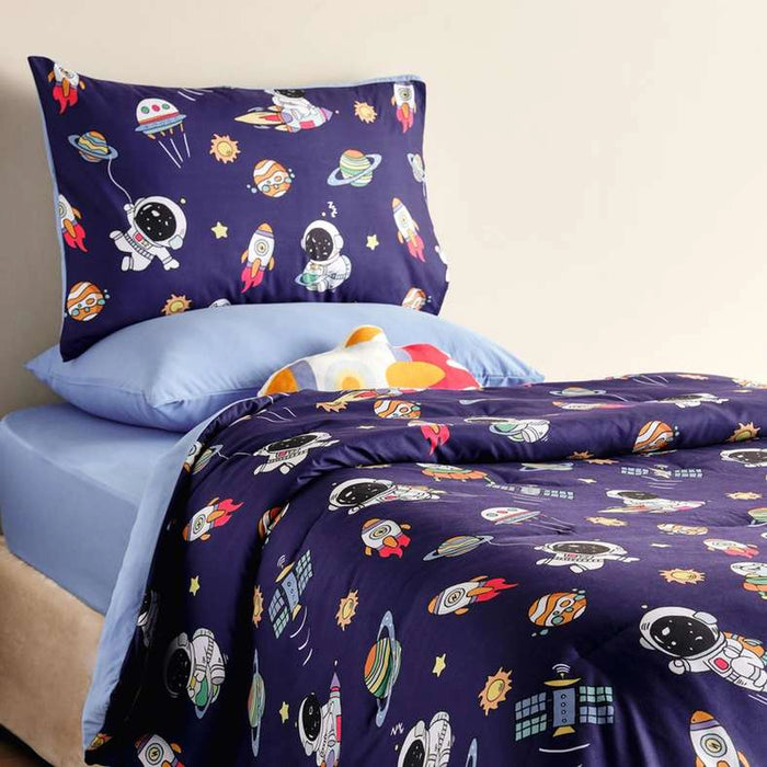 Space Club 5-Piece Full Bed In A Bag With Toy 160X220Cm - Blue