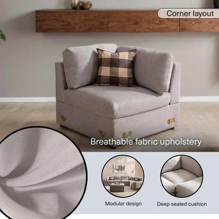 Specialty Single Seater Corner Sofa - Grey