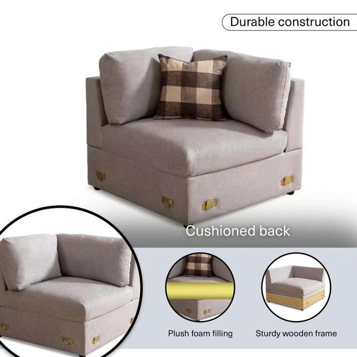 Specialty Single Seater Corner Sofa - Grey