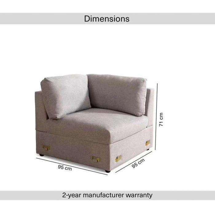 Specialty Single Seater Corner Sofa - Grey