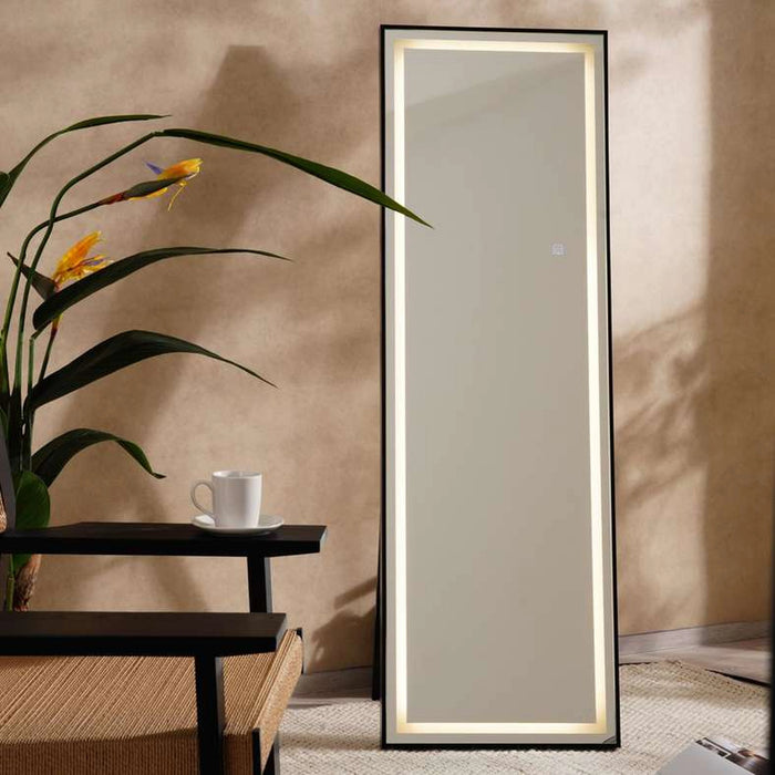 Spectrum Led Floor Standing Mirror 149X4X48Cm - Clear