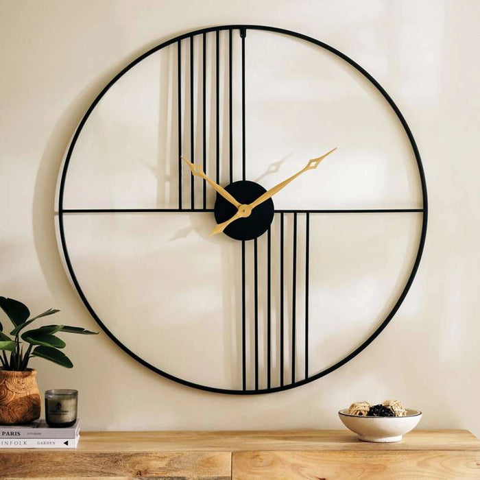 Spencer Metal Wall Clock Dia105Cm - Black