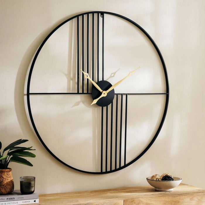 Spencer Metal Wall Clock Dia105Cm - Black