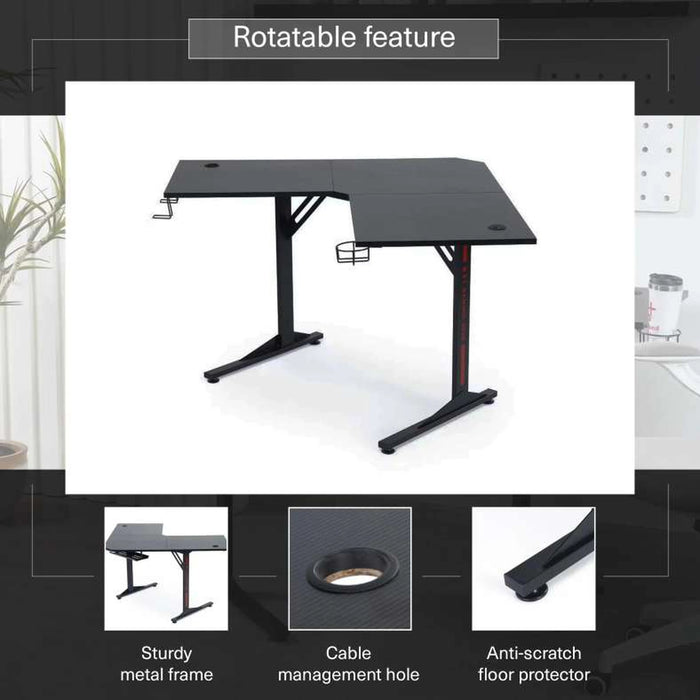Spinny Gaming Desk - Black