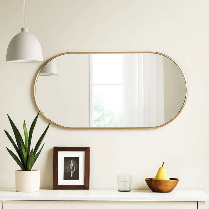 Spinzar Wall Mirror - Gold Pan Home