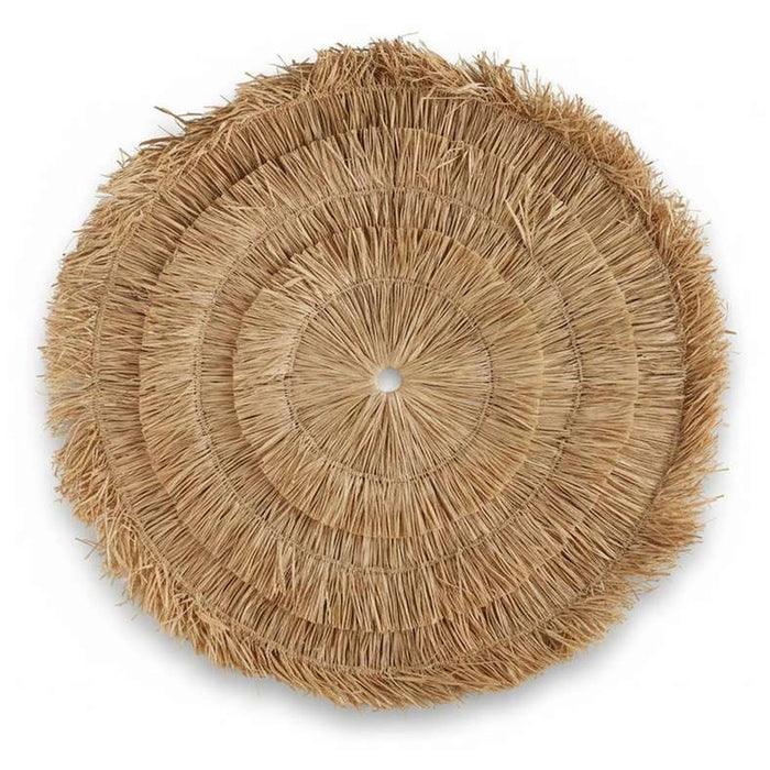 Spiral Mendong Grass Wall Art Dia 110Cm - Natural