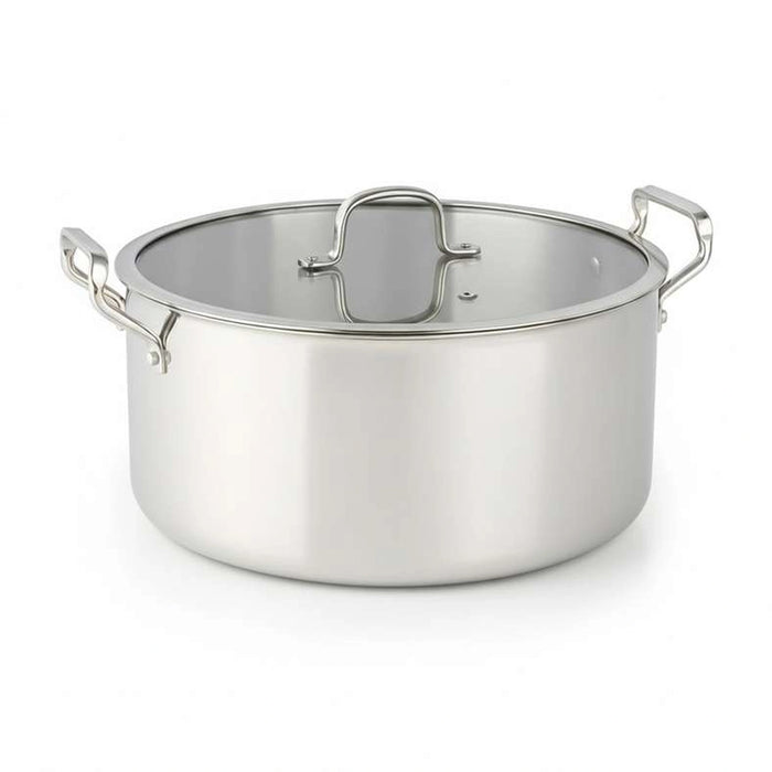 Splendor Triply Stainless Steel Cooking Pot With Lid Dia24Cm -Chrome