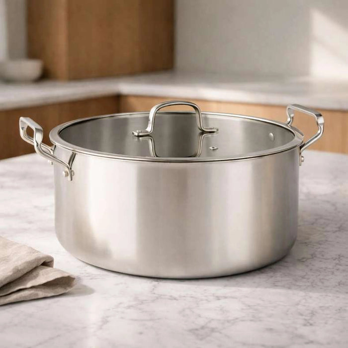 Splendor Triply Stainless Steel Cooking Pot With Lid Dia28Cm -Chrome