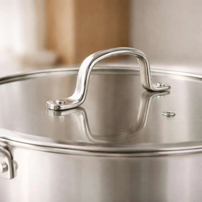 Splendor Triply Stainless Steel Cooking Pot With Lid Dia28Cm -Chrome