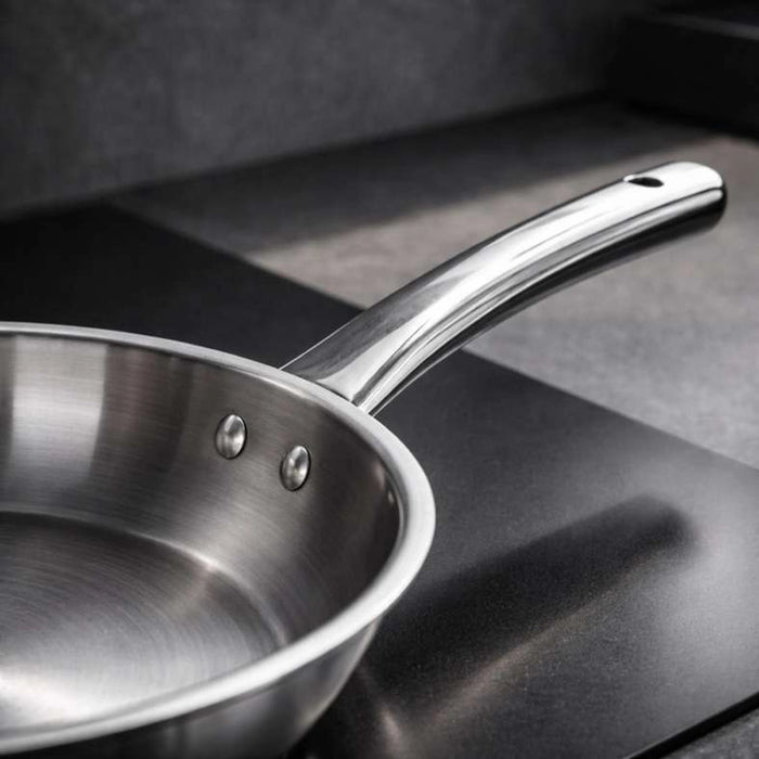 Splendor Triply Stainless Steel Frypan Dia24Cm -Chrome