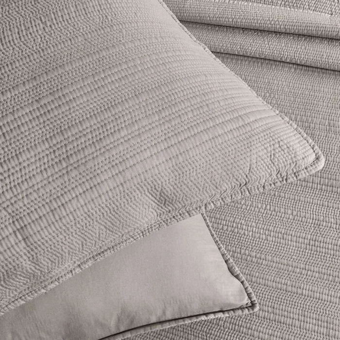 Spruce 3-Piece Stonewashed Stripe Bedspread Set 220X240Cm - Beige