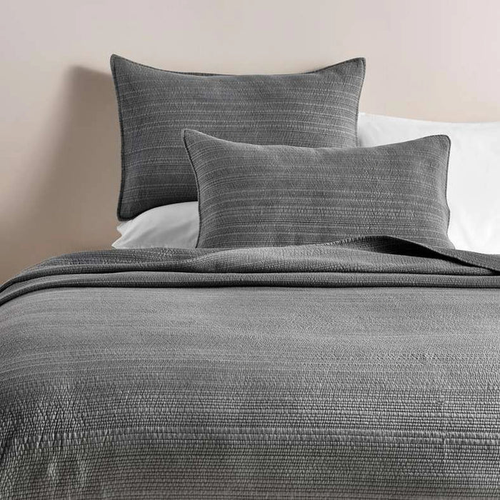 Spruce 3-Piece Stonewashed Stripe Bedspread Set 220X240Cm - Charcoal