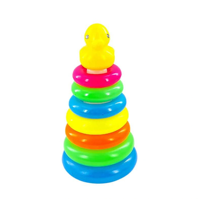 Stacking Multicolor 7 Rings Baby Toy- Multi