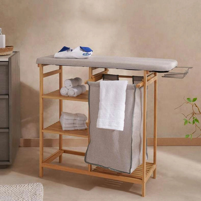Stacy Multifuntional Bamboo Ironing Board Station 82X33X113Cm - Natural