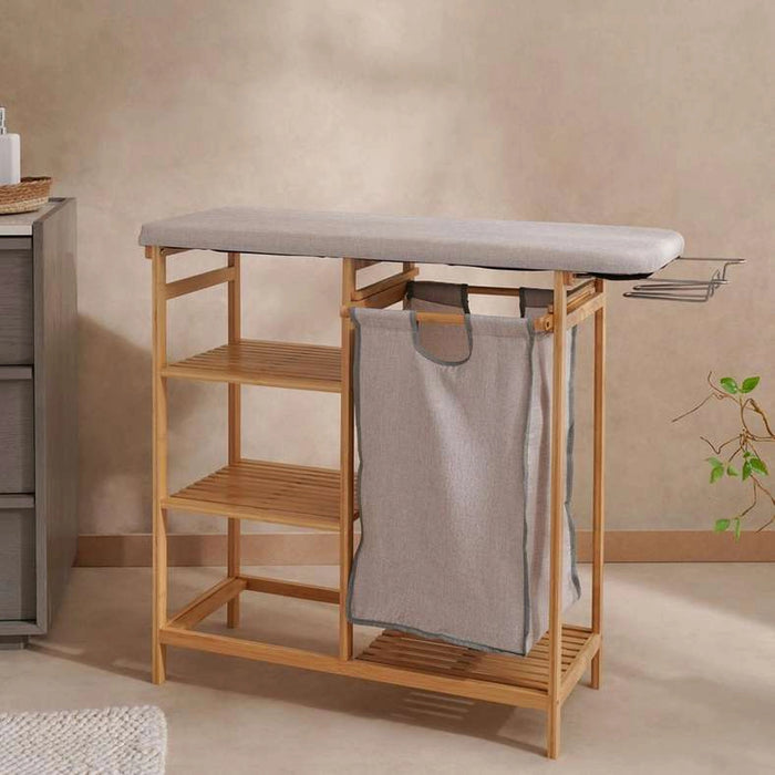 Stacy Multifuntional Bamboo Ironing Board Station 82X33X113Cm - Natural