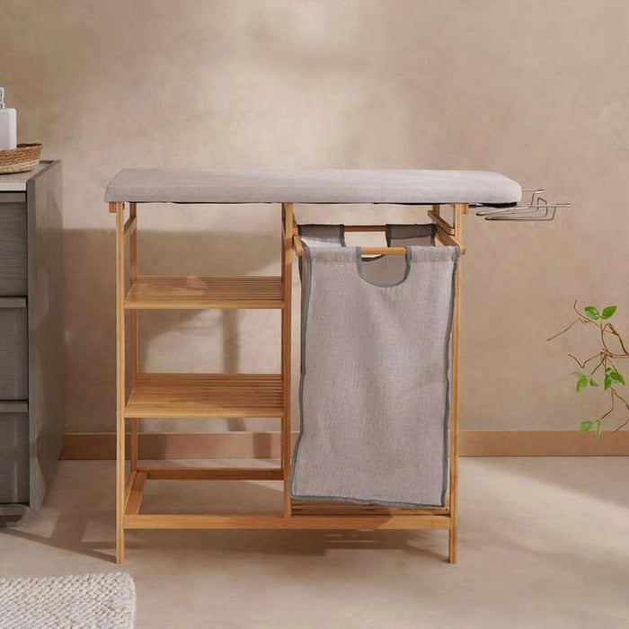 Stacy Multifuntional Bamboo Ironing Board Station 82X33X113Cm - Natural