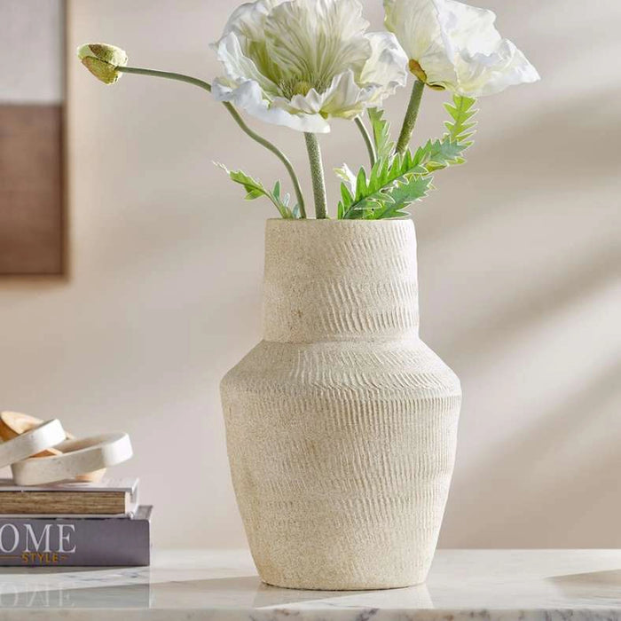 Stan Ceramic Vase 21.5X21.5X32.5Cm - Beige