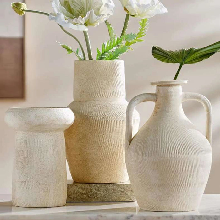Stan Ceramic Vase 21.5X21.5X32.5Cm - Beige