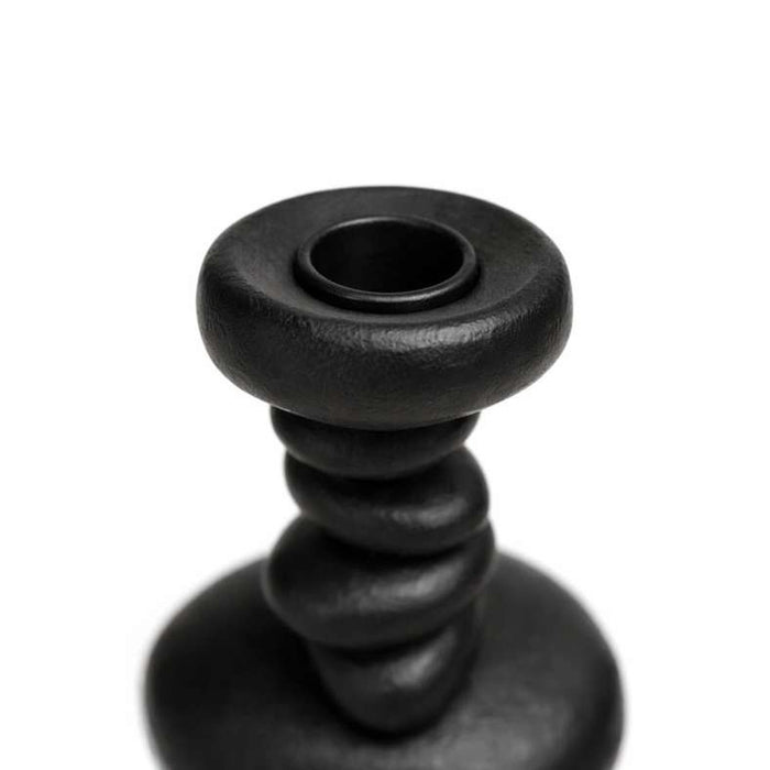 Stan Metal Taper Candle Holder 13X10X18Cm - Black