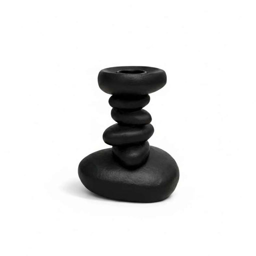 Stan Metal Taper Candle Holder 13X10X18Cm - Black PAN HOME