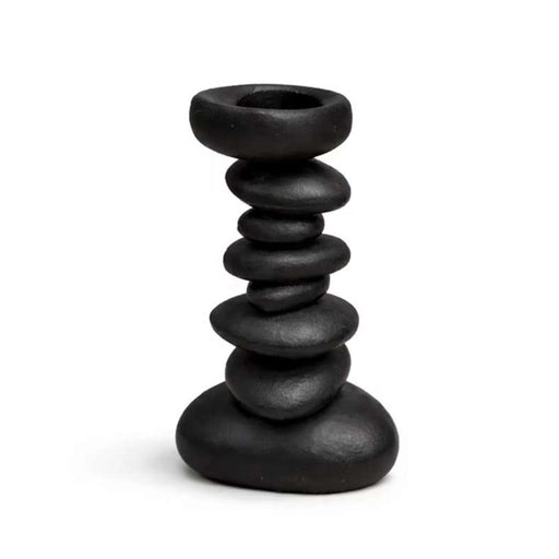 Stan Metal Taper Candle Holder 13X10X25Cm - Black PAN HOME