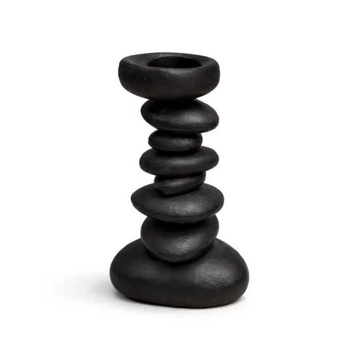 Stan Metal Taper Candle Holder 13X10X25Cm - Black