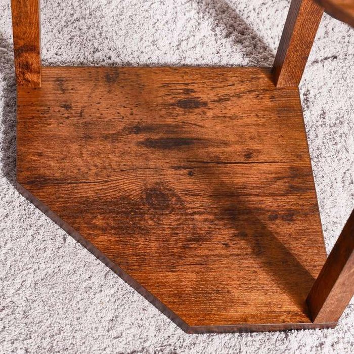 Standford E27 Wooden Shelf Floor Lamp Dia 30X159Cm - Brown