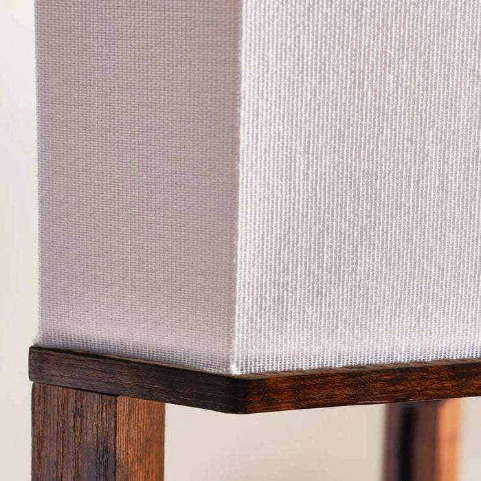 Standford E27 Wooden Shelf Floor Lamp Dia 30X159Cm - Brown