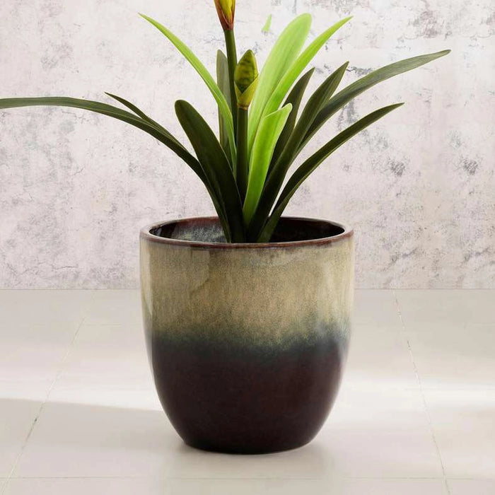 Stanely Ceramic Planter 32X32X32Cm - Brown