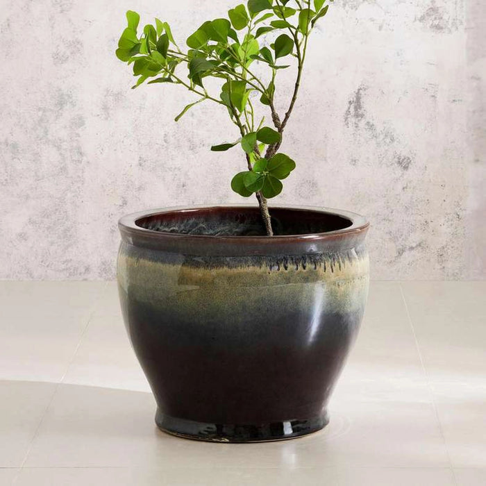 Stanely Ceramic Planter 38.5X38.5X31.5Cm - Brown