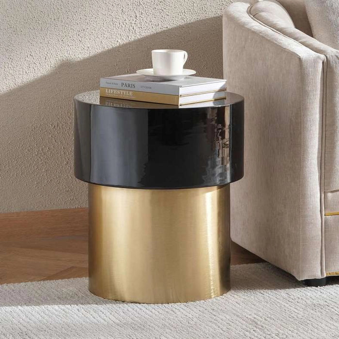 Staney End Table - Black & Gold