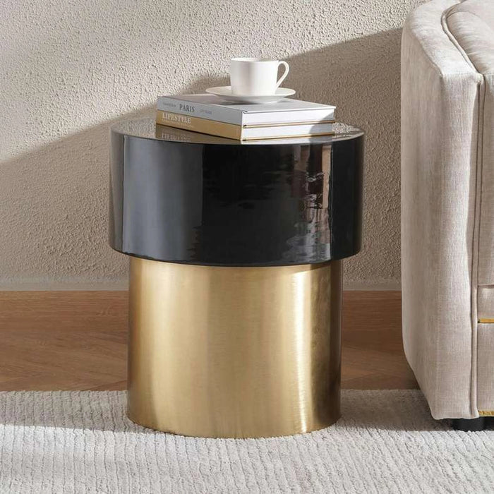 Staney End Table - Black & Gold