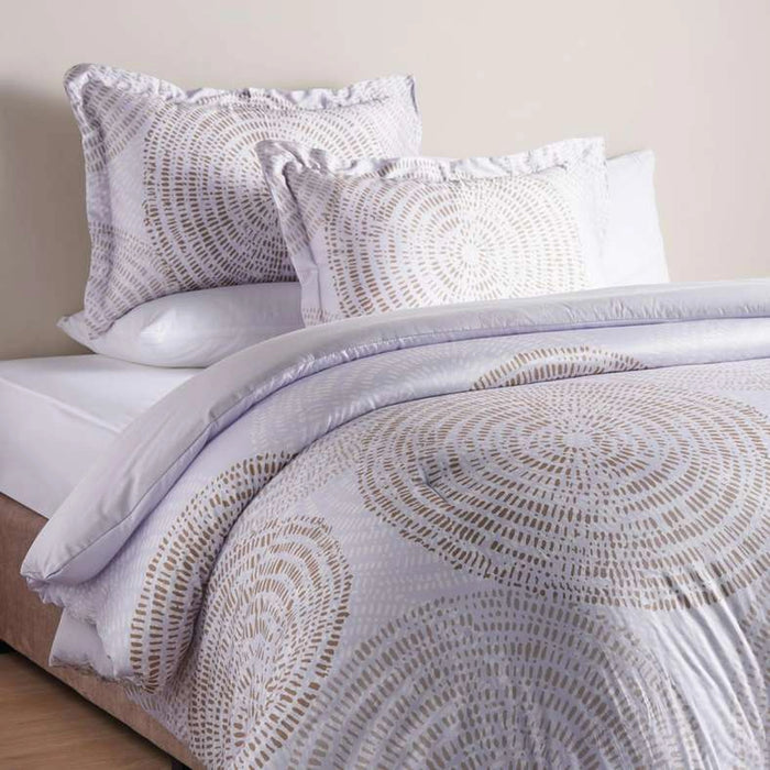 Stanford 3-Piece Tencel Printed King Comforter Set 240X260Cm - Beige