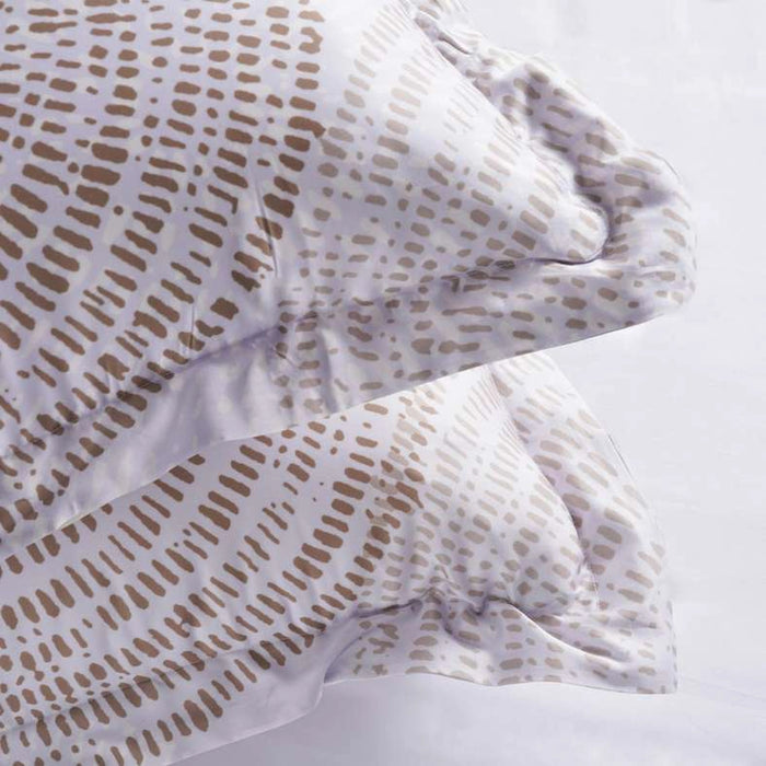 Stanford 3-Piece Tencel Printed Queen Comforter Set 200X240Cm - Beige